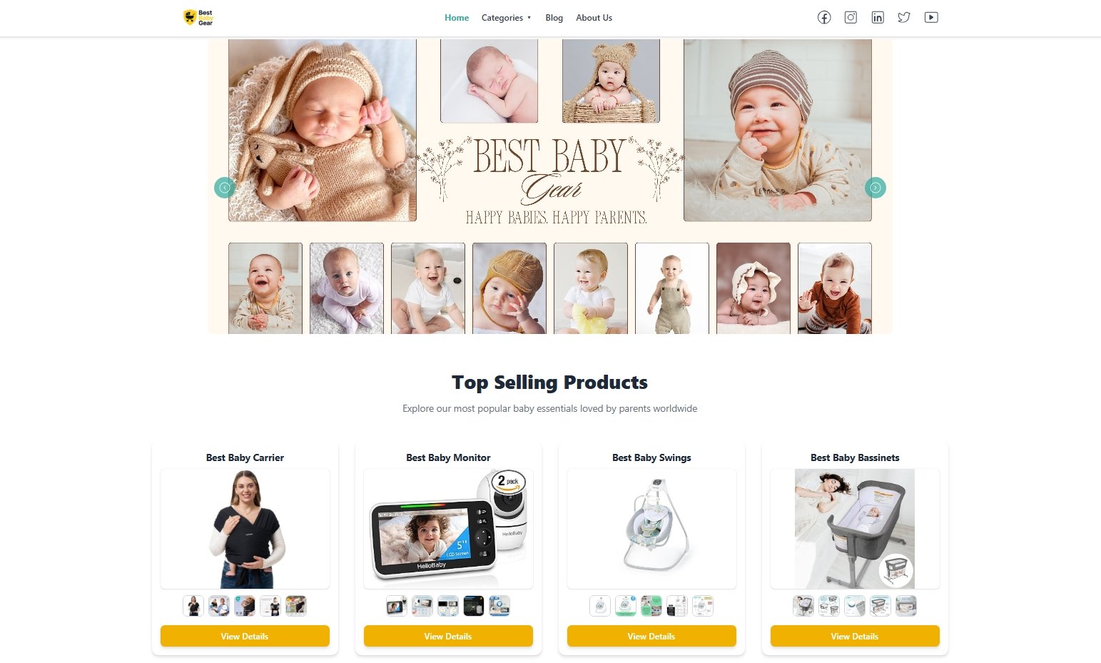 Screenshot of Best Baby Gear