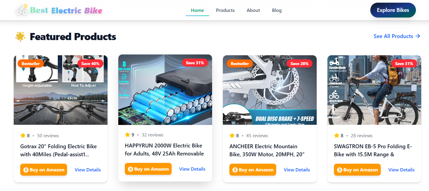 Screenshot of Best Electric Bike